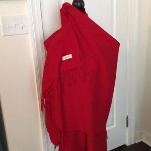 Nordstrom wool large wrap, soft red wool